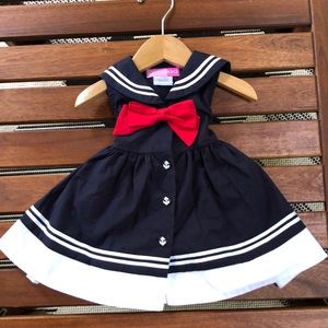 Nautical little girls dress.